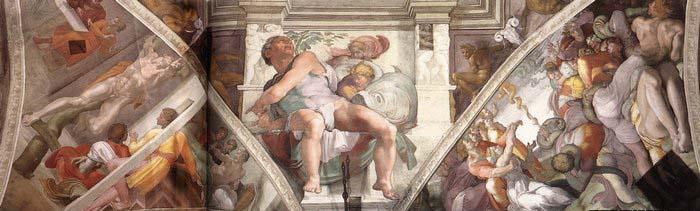 Michelangelo Buonarroti Frescoes above the altar wall Sweden oil painting art